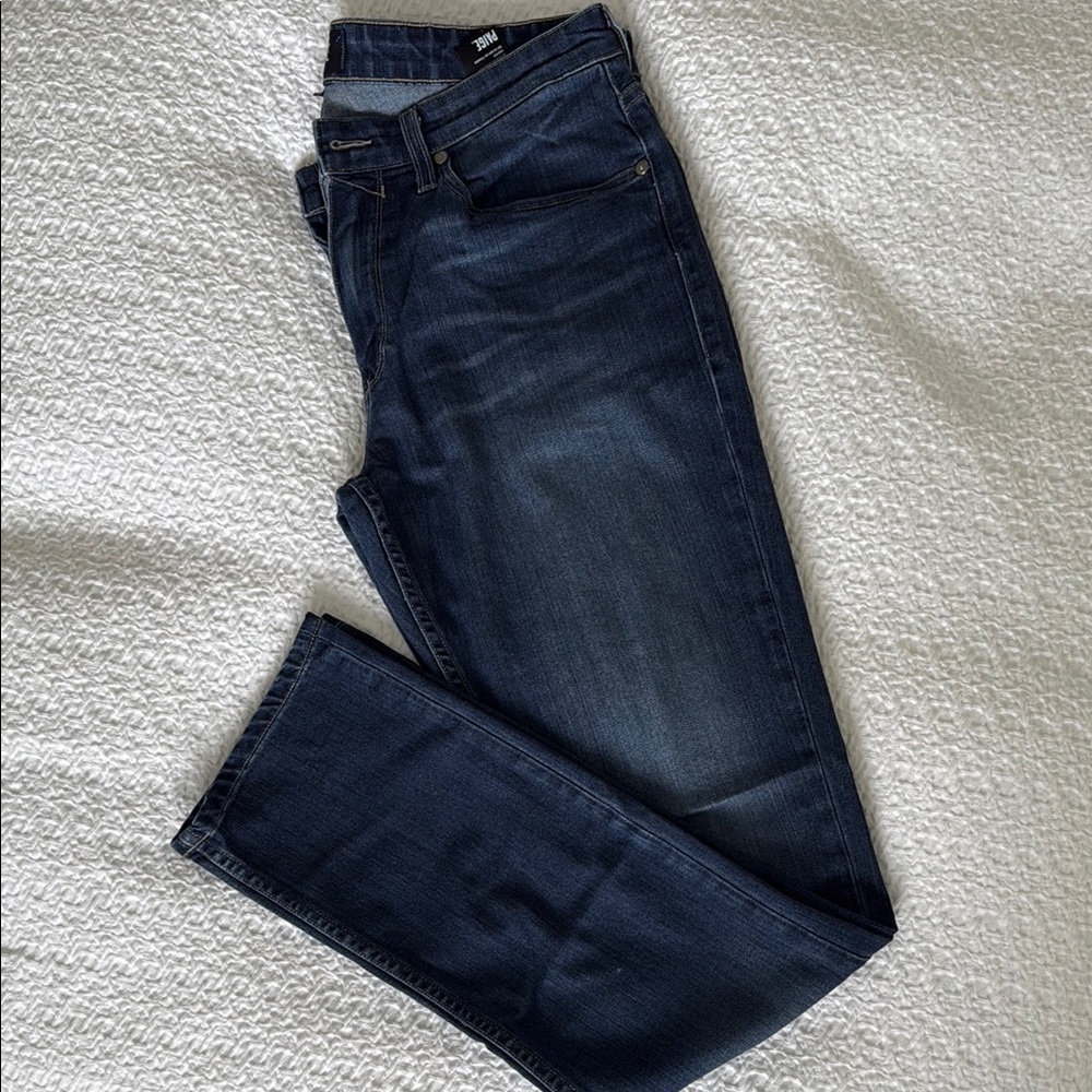 PAIGE Straight Blue Jeans with Classic Denim Style
